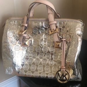 Michael Kors metallic gold handbag